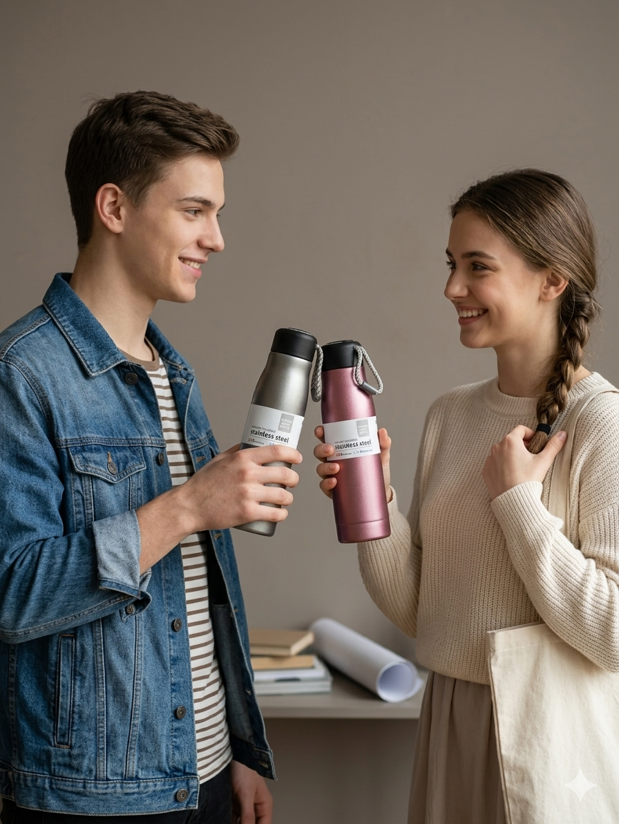 Hot & Cold Water Bottle [Stainless Steel]